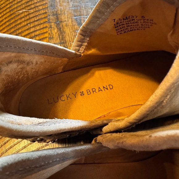 Lucky Brand Tan Ankle Booties with Studs - Picture 3 of 4